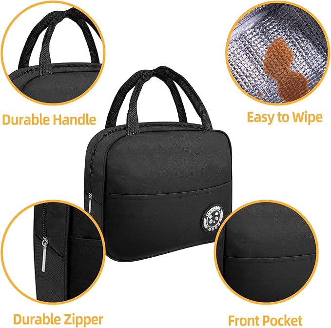 Bento Box with Lunch Bag Microwavable All-in-One Meal Prep Compartment Lunch Containers with Utensils Leak Resistant Lunch Box with Sauce Container 60oz Gray