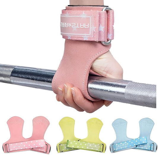 LARA STAR Weight Lifting Wrist Straps for Maximum Grip Support,Lifting Strap for Weightlifting, Gym Grips Hook for Deadlifts, Powerlifting, Heavy Shrug Women/Men