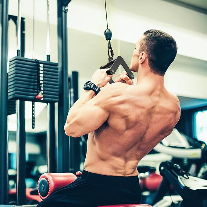 Kipika Heavy Duty Double D Handle, V Bar Cable Attachment, Row Attachment for Cable Machine, Non-Slip and Comfortable, Solid Aluminum Alloy Grip, Cable Machine Accessories for Home Gym…