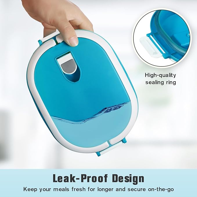 4 Pack Airtight Food Storage Containers,Reusable Kitchen Sandwich Containers with Lids Set for Meal Prep, Lunch,Salad,Snack, Microwave Safe, BPA-Free and Leak-Proof,30oz. Each