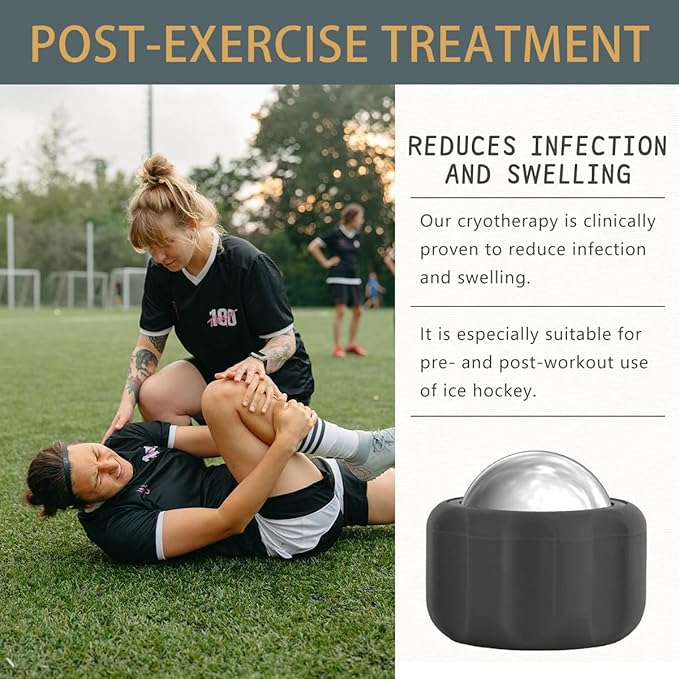 Cryosphere Cold Massage Roller Ball-FSA Eligible-Massage ice Ball, Cold and Hot Massage Ball, Lymphatic Drainage Massager, Massage Roller Ball, Plantar Fasciitis Release Ball