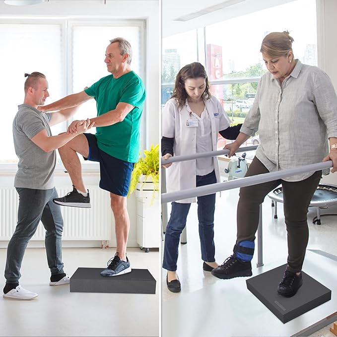 Balance Pad 15.8 * 13.2 * 2 inch,Large Balance Pad for Physical Therapy,Foam Balance Board for Rehabilitation Stability Workout Knee and Ankle Exercise Strength Training