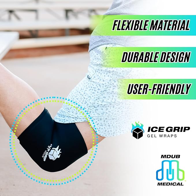 Hot & Cold Therapy Ice Sleeve (Large) - Reusable Gel Pack for Knee, Calf, Elbow, Ankle, Arm, Foot, Wrist Recovery & Pain Relief