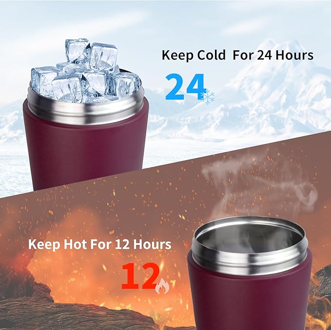 TOOFEEL Stainless Steel Shaker Bottle - 20 oz Double Walled Insulated Protein Shaker Cup, Keeps Cold/Hot for Gym Workout