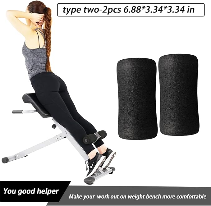 Foot Foam Padding(6.88 * 3.34 * 3.34 in), High Density Pads on Inversion Table, Workout Bench, Sits Ups Replacement Parts, Home Gym Accesories