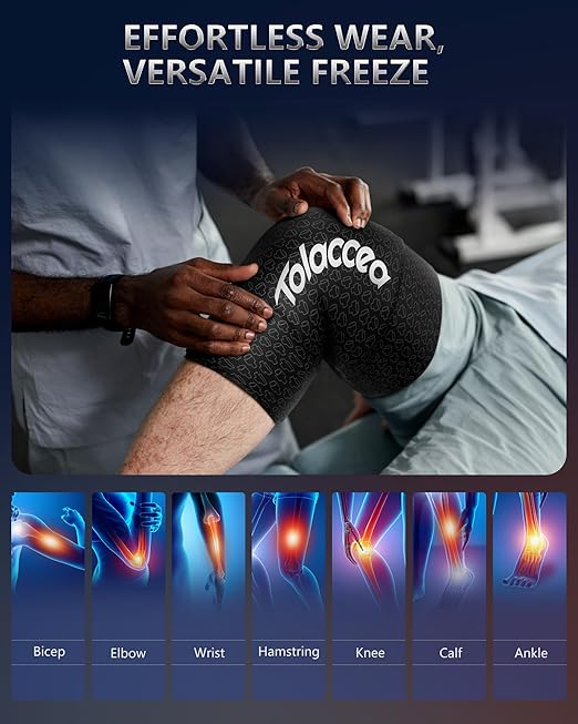 Elbow Ice Pack with Dual-Coldfocus Gel for Long-Lasting & Strong Cooling Support, Reusable Gel Cold Packs Brace for Tennis Elbow, Tendinitis Pain Relief(S)