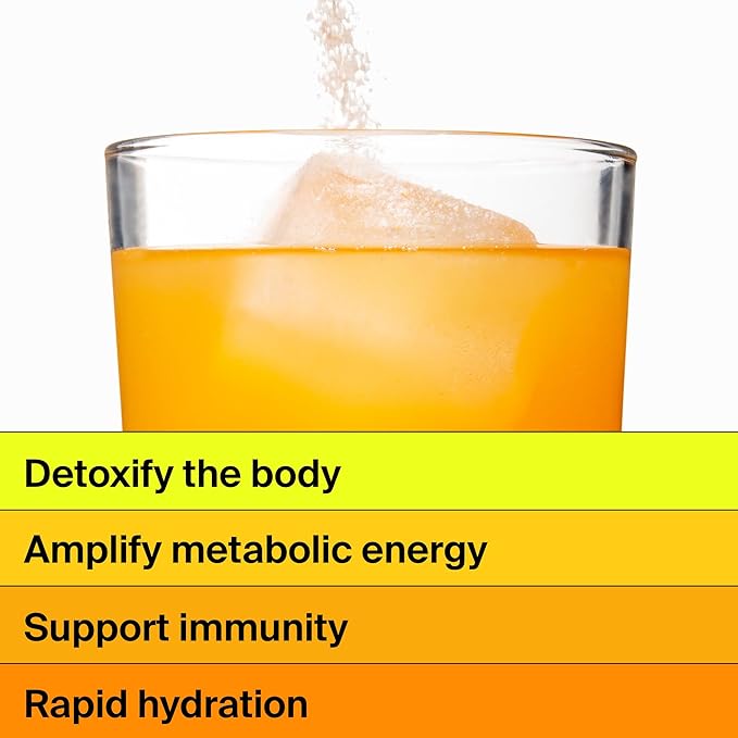 Electrolyte Powder Packets - Workout Recovery & Hydration Drink Mix with Liposomal Glutathione, Vitamin C & Methylated B Vitamins - Mango Lemonade (14 Sticks)