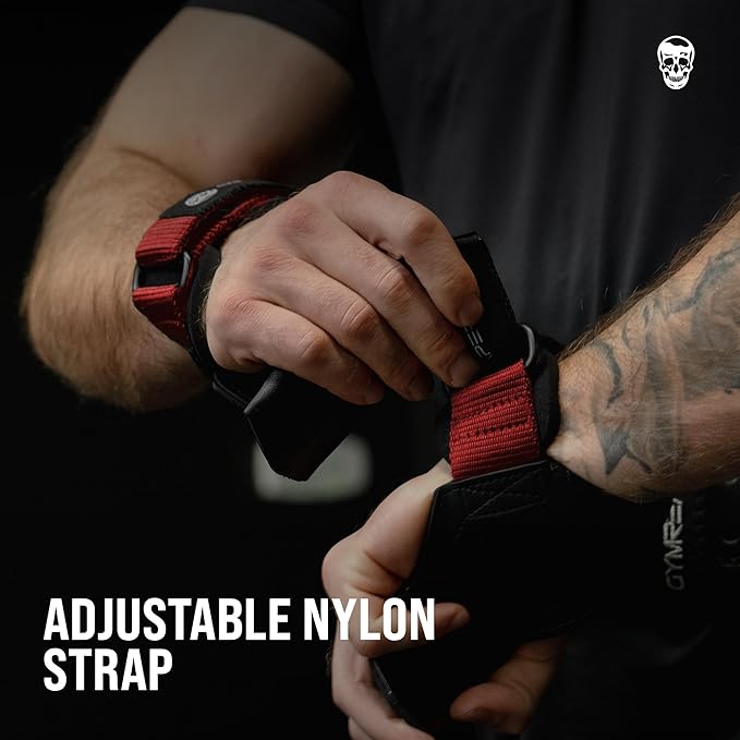 Gymreapers Weight Lifting Grips (Pair) for Heavy Powerlifting, Deadlifts, Rows, Pull Ups, with Neoprene Padded Wrist Wraps Support and Strong Rubber Gloves or Straps for Bodybuilding