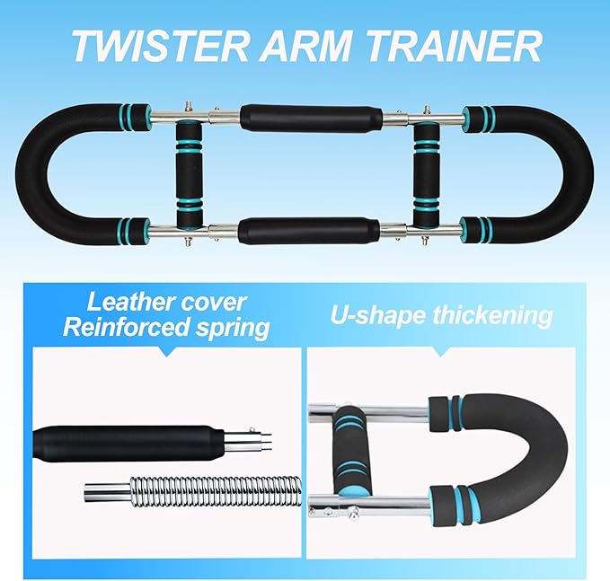 Twister Arm Trainer Adjustable Chest Workout Equipment, Arm Trainer, Twister Arm Trainer, Portable Power Twister Bar, Detachable Design Fitness Anywhere