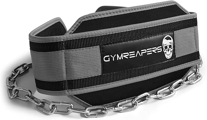 Gymreapers Dip Belt With Chain For Weightlifting, Pull Ups, Dips - Heavy Duty Steel Chain For Added Weight Training