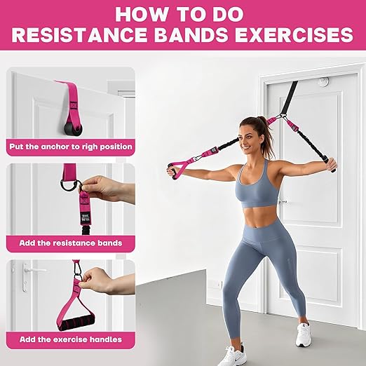 Pull Up Assistance Bands - Adjustable Heavy Duty Pull Up Assist Workout Bands for Men, Women, and Seniors - Resistance Bands for Pull Ups - Pull Up Bar Accessories (Red)