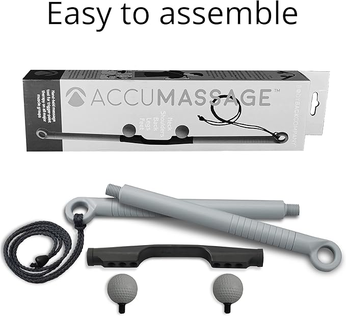 Body Back AccuMassage - Dual Pressure Point Massage Tool & Massage Hammer - 2 in 1 Design - Shiatsu Neck Massager Tool, Golf Ball Percussion Massager for Deep Tissue