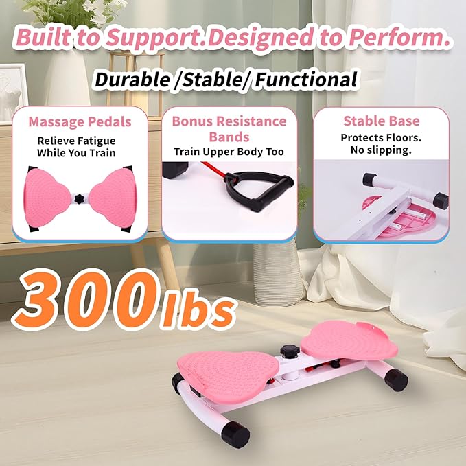 Waist Twister, Waist Twisting Machine, Waist Twister Machine Exercise, Ab Roller with 350 lbs Ab Twister, 20dB Ultra-Quiet Noiseless Home Gym Exercise Equipment for Women Men