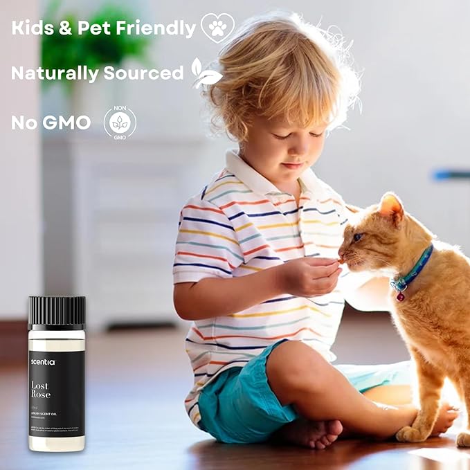 Scentia Hotel Diffuser Oil Inspired by Fairmont Hotel - 50 mL 1.69 fl oz -Essential Oil Blend Rose, Oud Wood & Clove Notes for Aromatherapy Diffusers Date Night, Romance Night Gift - Lost Rose