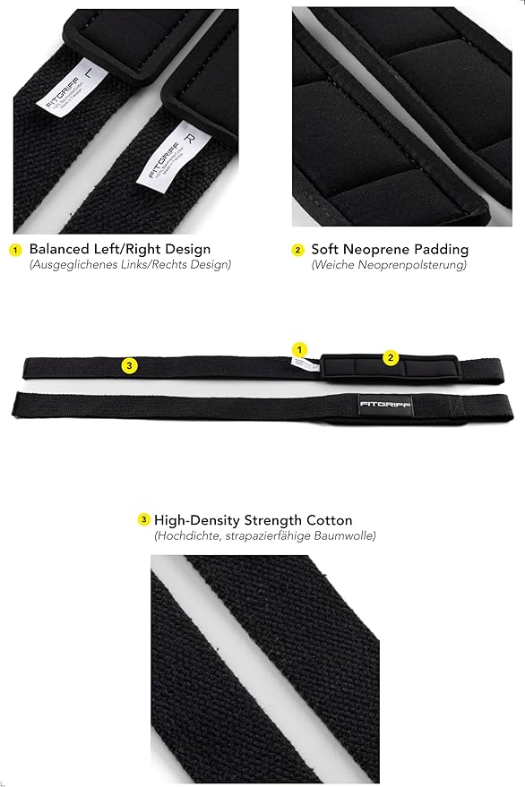 Fitgriff® Lifting Straps & Wrist Wraps (Bundle) Superior Support for Weightlifting & Gym Workouts - for Men and Women