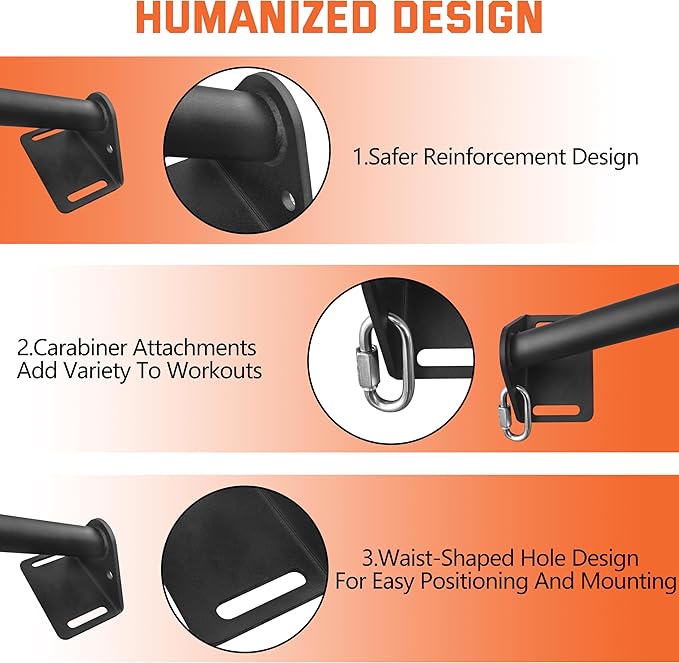 Pull Up Bar Wall Mounted-Heavy Duty Joist Mounted Pull Up Bar-Premium Strength Training Pull-Up Bars-Fast and Easy Installation for Home and Garage Use,Supports up to 600 Lbs