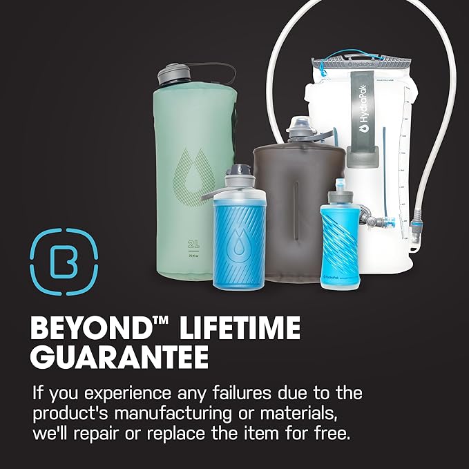 HydraPak Flux - Collapsible Backpacking Water Bottle (750ml, 1L, 1.5L) - BPA Free, Ultra Light, Spill-Proof Twist Cap