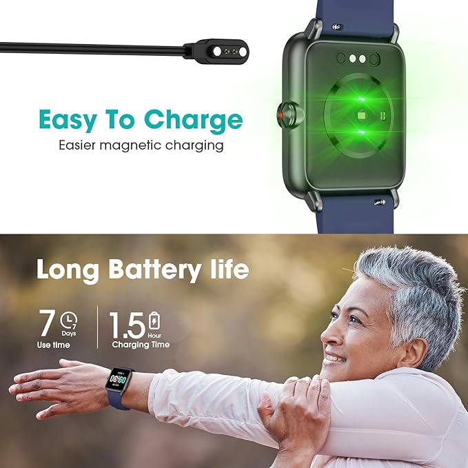 Pedometer Watch Senior Friendly No App/Phone Required, Waterproof Fitness Tracker Watch with Step Counter Calories/Sleep Tracker for Walking Running for Men Women