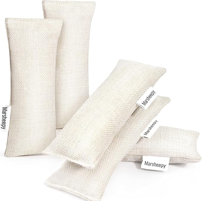 12 Pack Bamboo Charcoal Shoe Deodorizer Bags,Shoe Odor Eliminator,Charcoal Air Purifying Bags, Activated Charcoal Odor Absorber for Gym Bag, Car, Pet, Closet