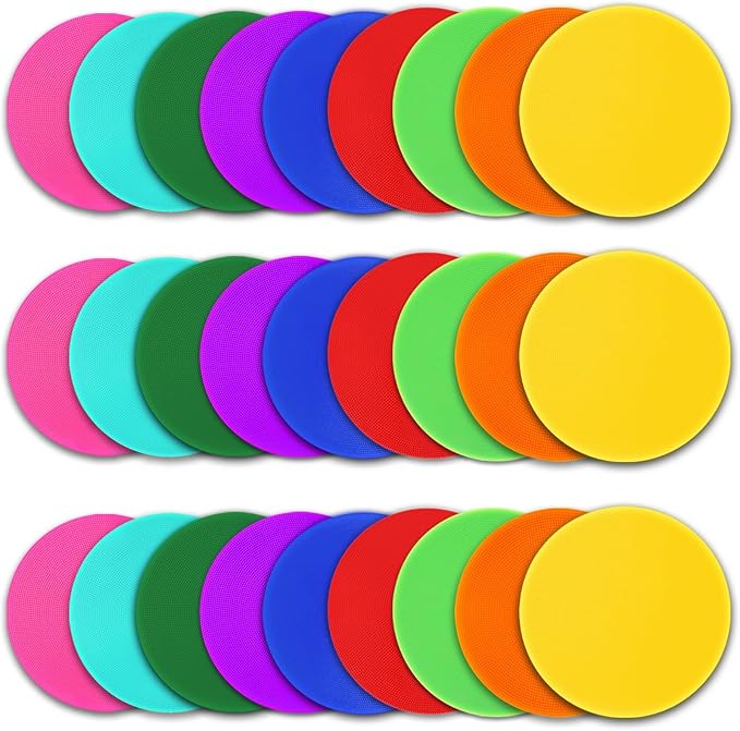Spot Markers 18 Pcs 9 Inch 10 Inch Non Slip Rubber Agility Markers for Football, Basketball Training Markers,School Activities, Exercise Drills