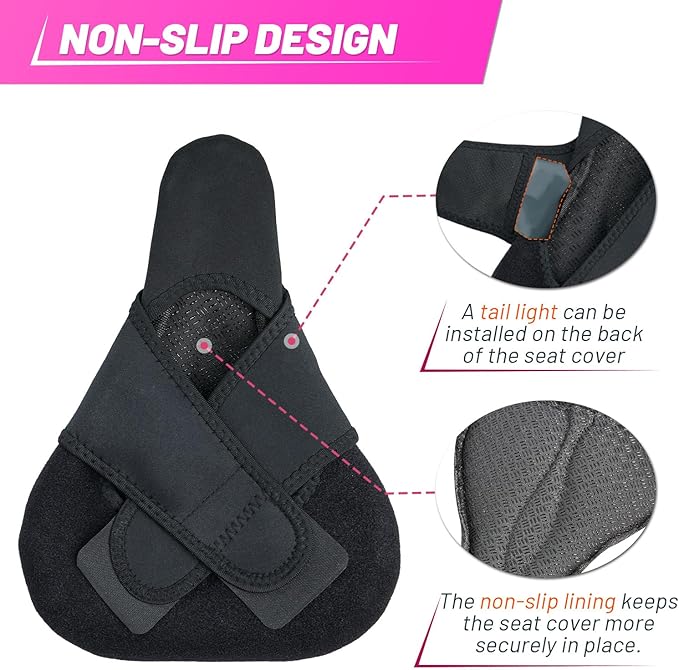 YLG Bike Seat Cover, Memory Foam & Gel Bike Seat Cushion Cover for Men Women, Comfortable Bicycle Seat Cover for Peloton/Fixed/Cruiser/Indoor/Outdoor Bike seat with Waterproof Cover