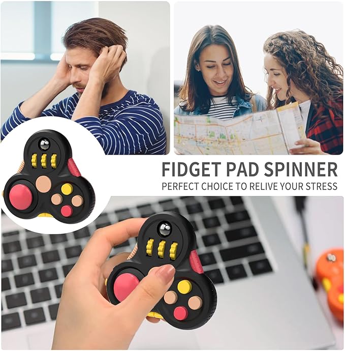 Fidget Toys for Adults,1PCS Fidget Pad Easter Basket Stuffers for Boys Girls,Sensory Toys Stress Relief Cube Clicker Controller,ADHD Autism Fidget Spinner for Office Desk Travel Games