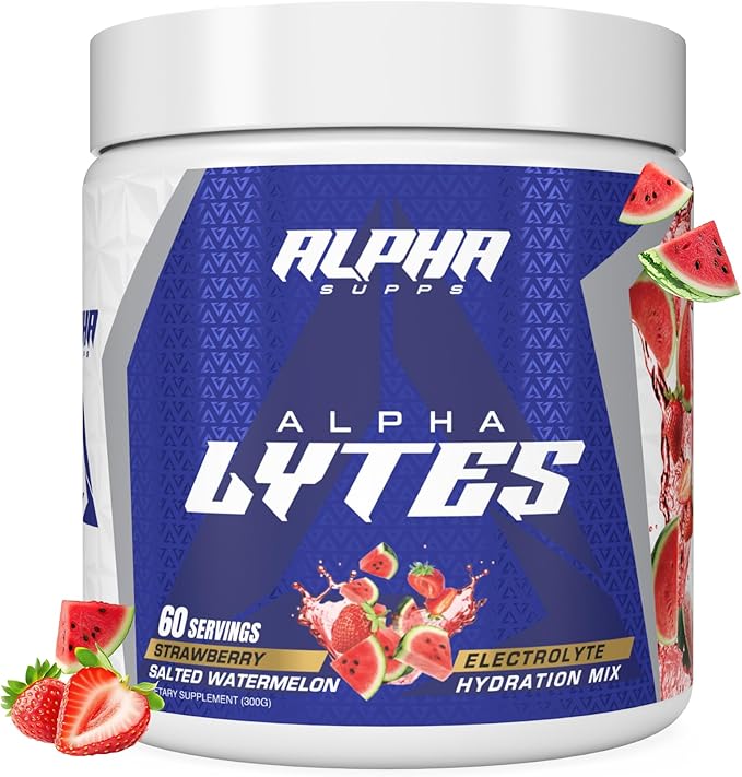 Lytes - Electrolyte Powder Daily Hydration Drink Mix - Sugar-Free, Zero Calorie Instant Formula with Trace Minerals and Antioxidants (60 Servings, Salted Watermelon Strawberry)