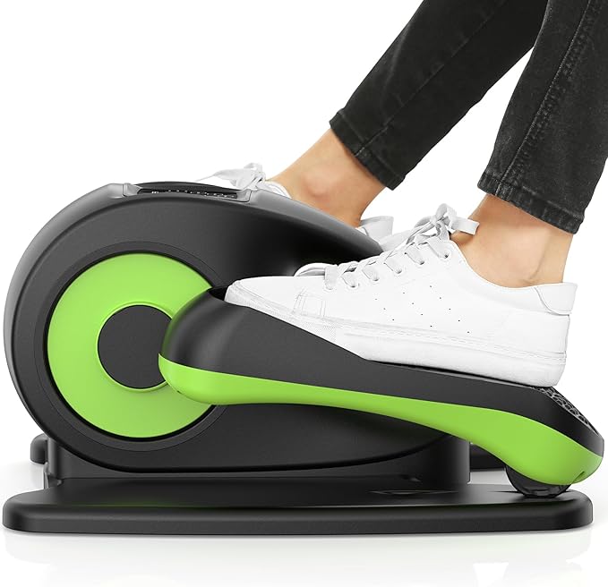 ANCHEER Under Desk Elliptical, Electric Ellipse Leg Exerciser While Sitting for Seniors Adults, Quiet Portable Motorized Seated Foot Pedal Exerciser with Remote Control for Home Office Use