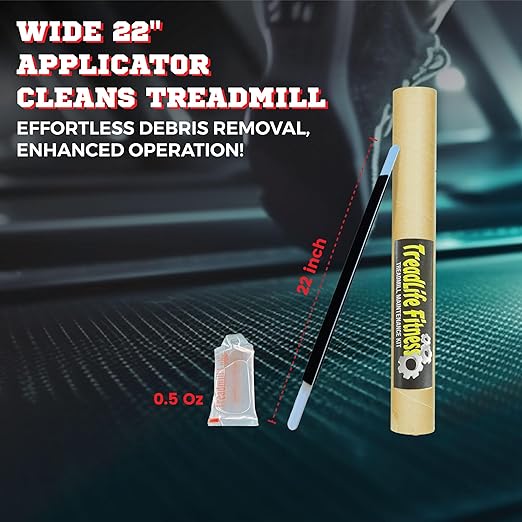 TreadLife Fitness Treadmill Maintenance Kit | 5 Applications of Treadmill Lubricant for Belt | 100% Silicone Lube | Extra Wide TruLube Applicator Wand | Directions Included