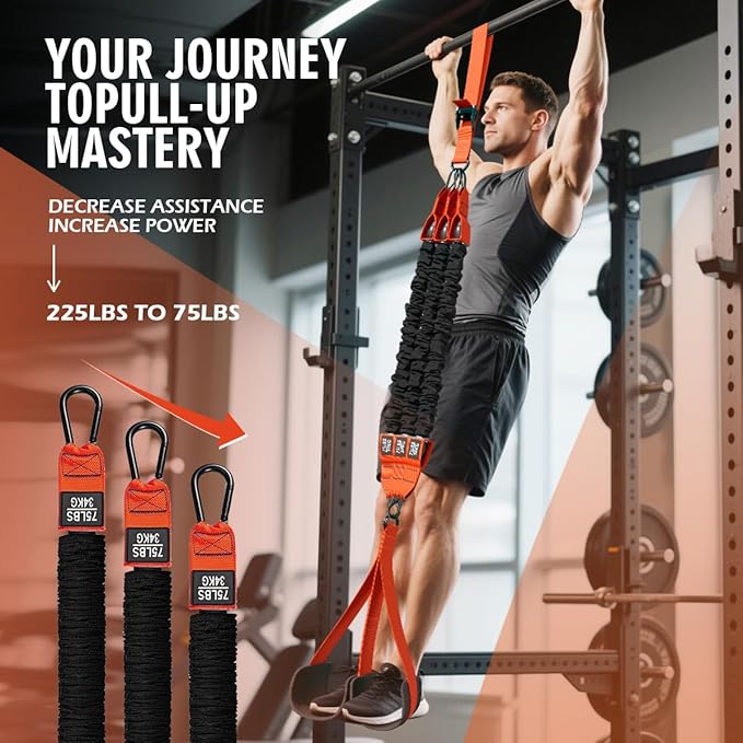 LEEKEY Resistance Bands, Exercise Bands with Handles,Pull Up Assist Bands - Bands for Working Out,Band for Men and Women Fitness Training, Physical Therapy,Home Workouts