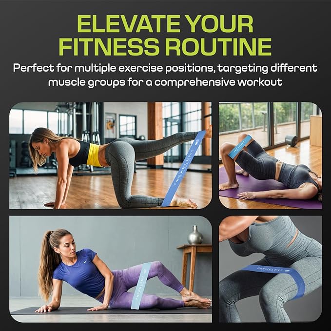 Fabric Resistance Bands for Working Out with 5 Strength Levels - Extra Light to Extra Heavy, Thick Resistance Workout Bands for Legs, Glutes, Hip, Stretching, Strength Training, and Physical Therapy