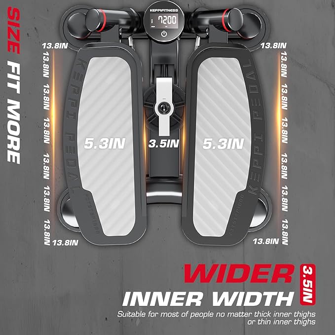 KeppiFitness Steppers for Exercise at Home, Stair Stepper with Resistance Bands for Home Cardio Exercise - FITSTEP Series