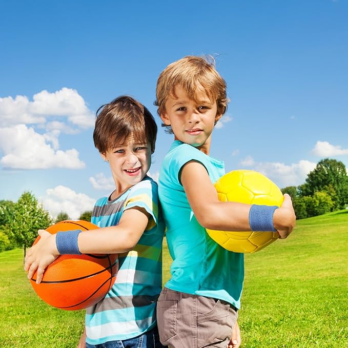 12 Pack Sweatbands Sports Wristband Cotton Sweat Band for Men and Women, Good for Tennis, Basketball, Running, Gym, Working Out