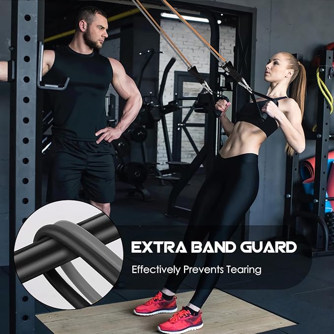 VEICK Resistance Bands, Exercise Bands, Workout Bands, Resistance Bands for Working Out with Handles for Men and Women, Exercising Bands for Fitness Weights Work Out at Home