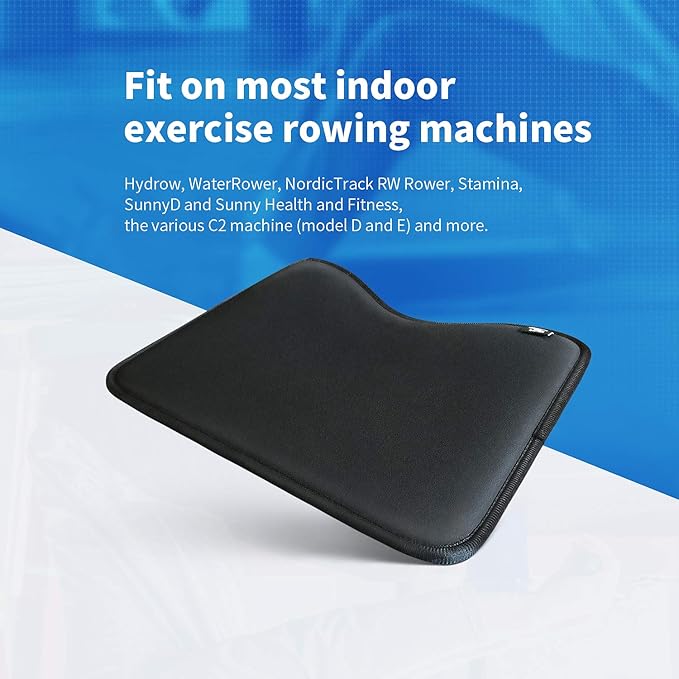 Rowing Machine Seat Cushion fits Perfectly Over Concept 2 Rower - Rower Seat Cushion Compatible with Hydrow, Concept2 and Other Row Machines - Rowing Accessories and Seat Pad