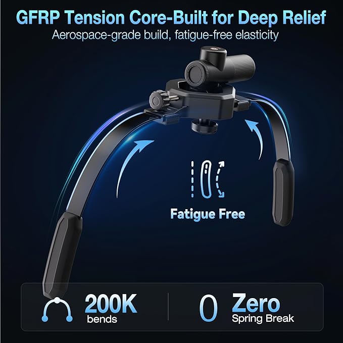 Massage Buddy Holder – Ergonomic Extension Handle + Tension‑Core Flexible Arms for Deep Tissue Relief – Full‑Body Access Without Strain