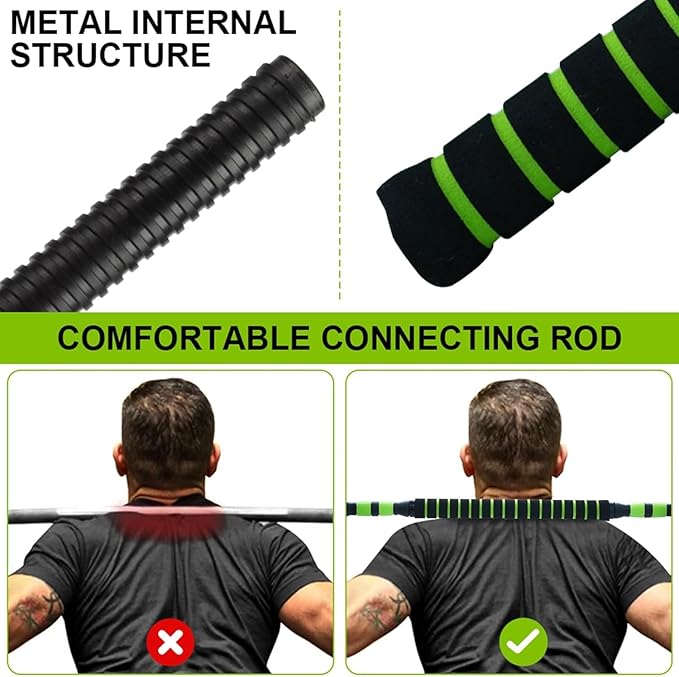 Dumbbell Set 44lbs Free Weights Set with Connector 4 In1 Weights Dumbbells Set Barbell Kettlebells Push Up Stand for Home Gym Green One Size