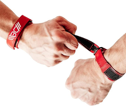 WARM BODY COLD MIND Leather Wrist Wraps for Weightlifting, Powerlifting, Gym – Heavy Duty Wrist Straps for Strength Training, for Men & Women