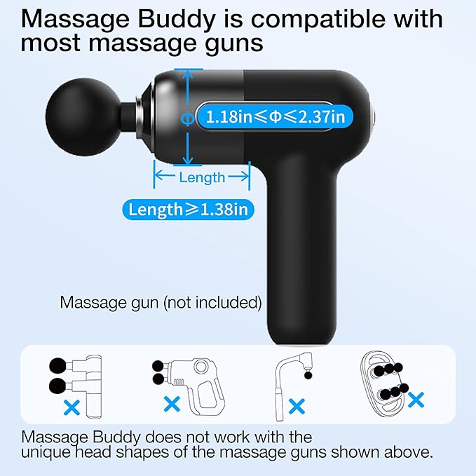 Massage Buddy Holder – Ergonomic Extension Handle + Tension‑Core Flexible Arms for Deep Tissue Relief – Full‑Body Access Without Strain