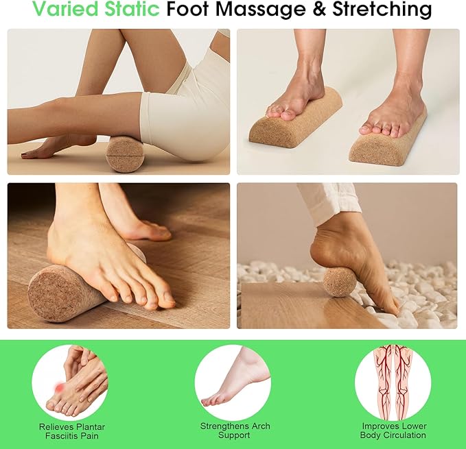 Balance Board, Premium Cork Balancing Board, Foot Strengthener for Enhanced Foot Function, Ankle Stability Trainer for Balance Stability, Improve Mobility & Prevent Falls