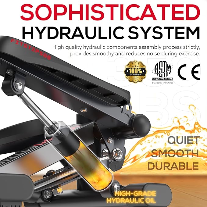 KeppiFitness Steppers for Exercise at Home, Stair Stepper with Resistance Bands for Home Cardio Exercise - FITSTEP Series