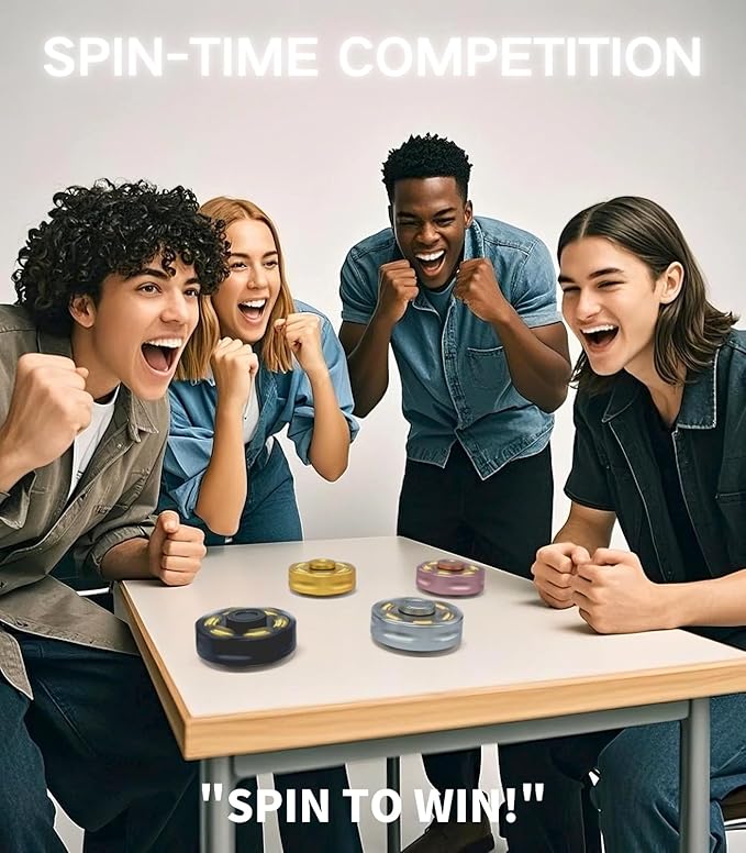 Alloy Metal Fidget Spinner Adults,High-Speed Bearing & Weight Adjustable Design,Premium Fidget Toy for Stress Relief (Silver)