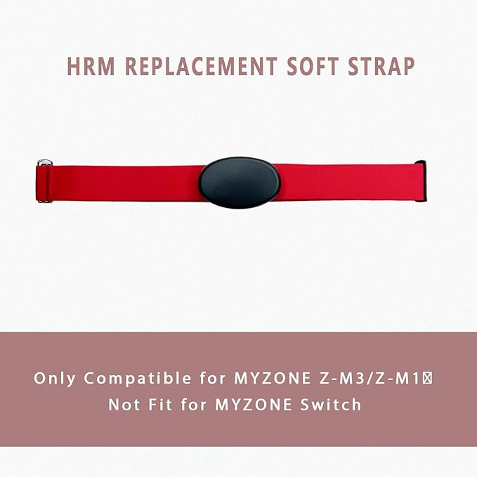 Fitcent Heart Rate Monitor Chest Replacement Strap Adjustable Soft Belt Compatible for Myzone MZ-3 MZ-1 (Not for Myzone Switch)