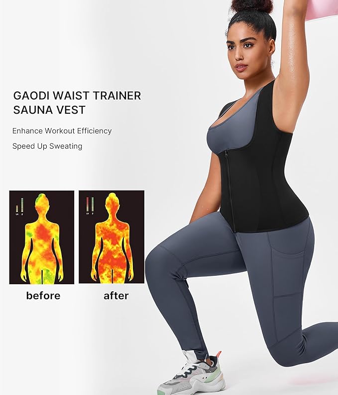 GAODI Womens' Sauna Suit Workout Sweat Body Shaper