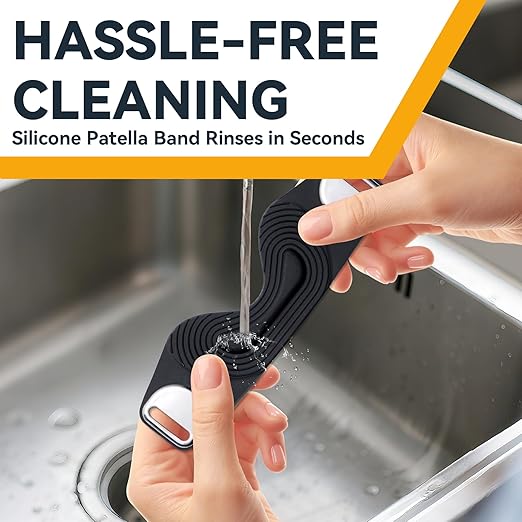 Patellar Tendon Support Strap – Adjustable Non-Slip Patella Band Knee Brace Stabilizer for Jumpers Knee, Tendonitis, Running, Basketball, Volleyball, Squats – Two Interchangeable Straps for Adults & Teens, 1 Pack