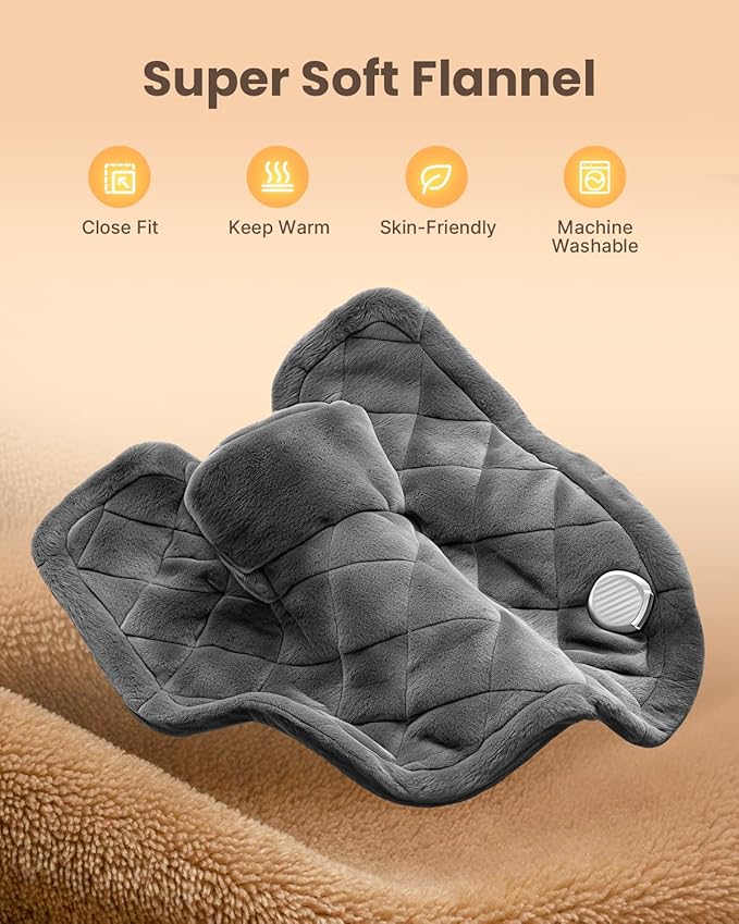 iDOO Heating Pad for Neck and Shoulder and Back, Birthday Gifts for Men Women, FSA Eligible Items Only List, 3.1lb Heated Wrap for Pain Relief, Electric Wearable Neck Warmer, ETL Certified Heat Pads