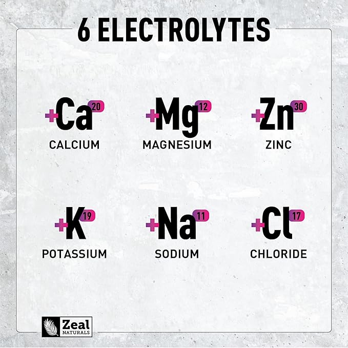 Zeal Naturals Electrolyte Powder Recovery Drink (90 Servings | Black Cherry) w/ 0 Sugar +BCAAs +B-Vitamins Electrolyte Supplement w Potassium Zinc & Magnesium for Hydration - Keto Electrolytes