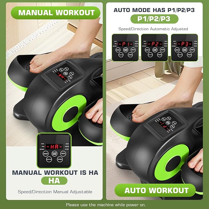 ANCHEER Under Desk Elliptical, Electric Ellipse Leg Exerciser While Sitting for Seniors Adults, Quiet Portable Motorized Seated Foot Pedal Exerciser with Remote Control for Home Office Use