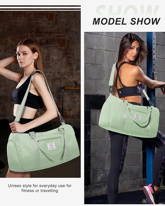 Gym Bag Womens,Travel Duffel Carry on Bag Sport Tote Bag Weekend Overnight Bag