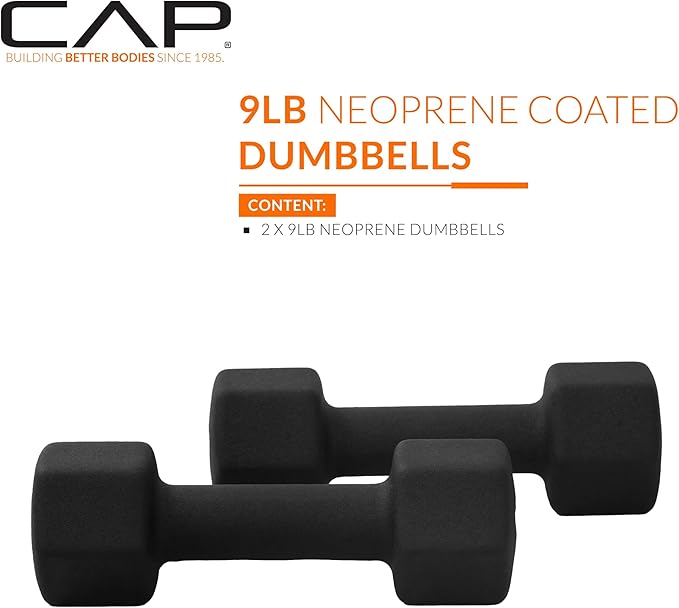CAP Barbell Neoprene Dumbbell Weights Pairs & Sets | Multiple Colors